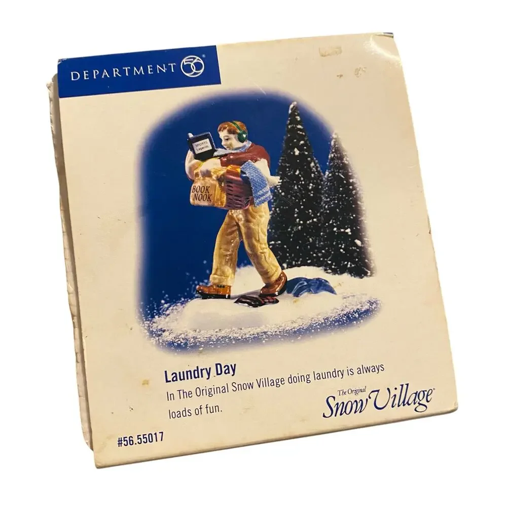Vintage Laundry Day Dept 56 The Original Snow Village # 55017 Retired Christmas